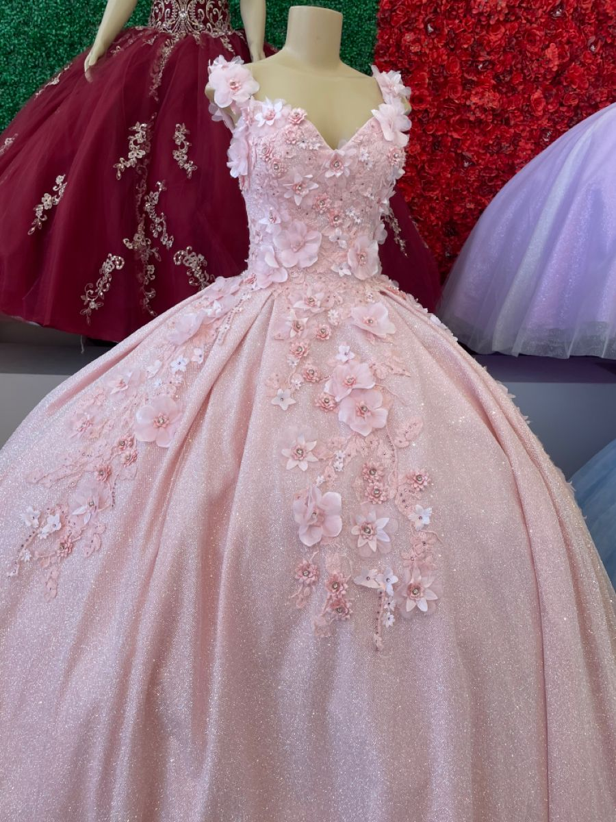 Pink glitter best sale ball gown