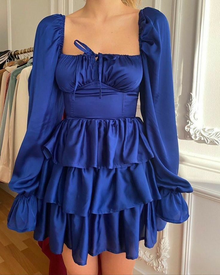 Blue Box Chiffon Dress