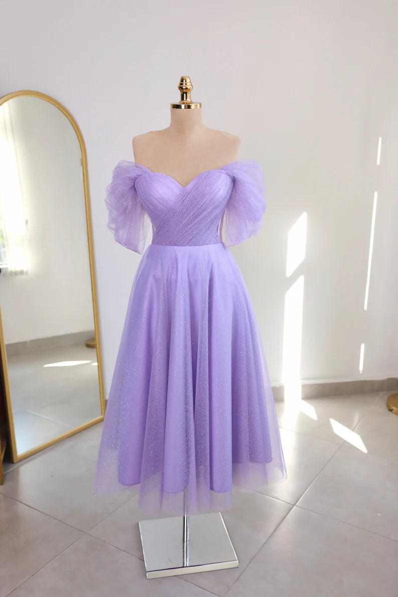Powder Pink Tulle Dress, Engagement Dress, Promise Dress, Corset