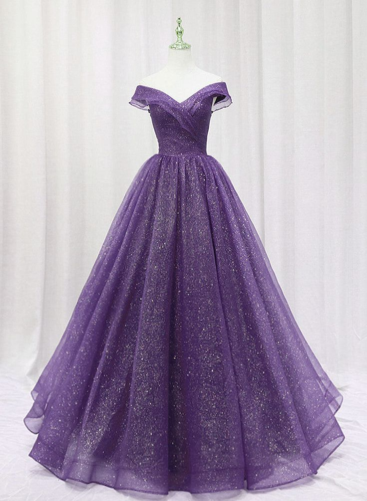 luladress Purple Tulle Layered A-Line Sweetheart Long Prom Dresses, Evening Gowns,BD930800 US10 / Custom Color