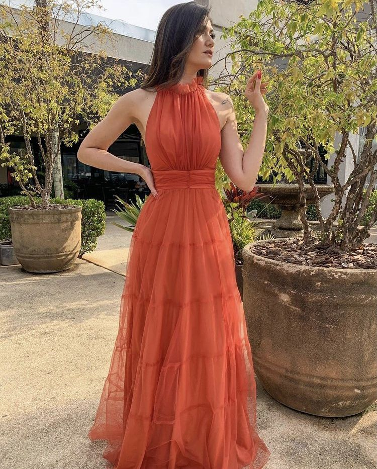 Elegant sale orange dresses