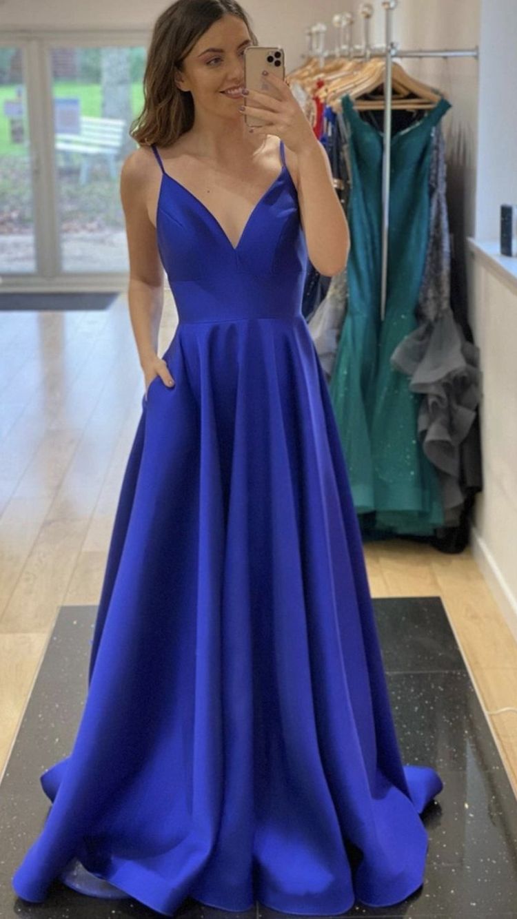 Graduation dress royal outlet blue