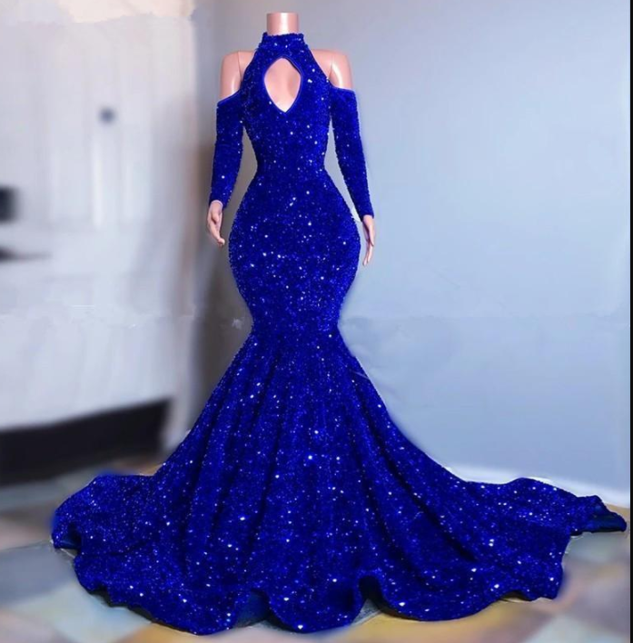 Royal Blue Prom Dress For Curvy Girl