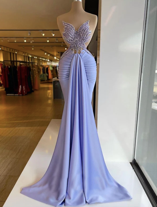 Silver Purple Prom Dresses