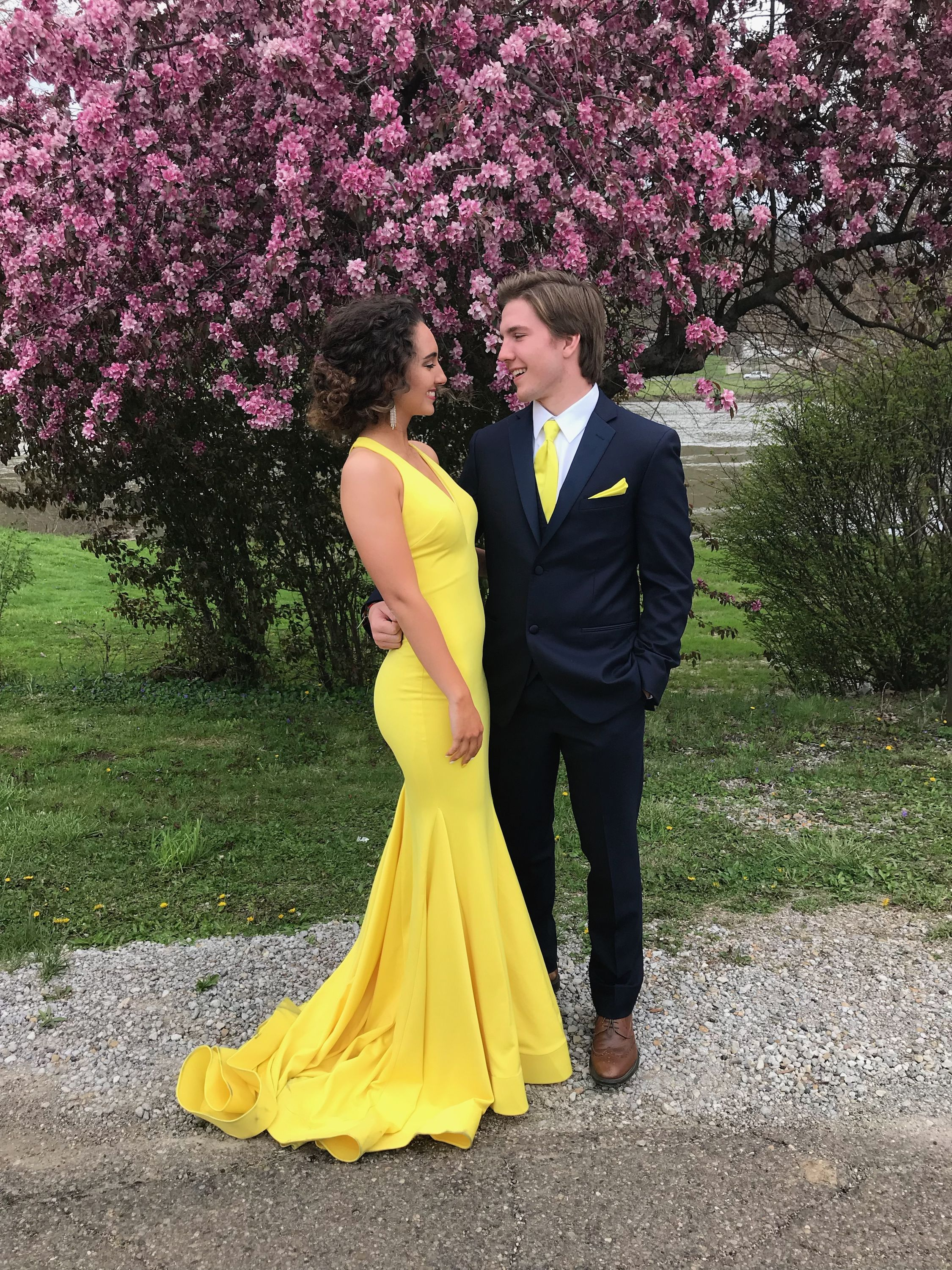 Yellow Mermaid Prom Dresses