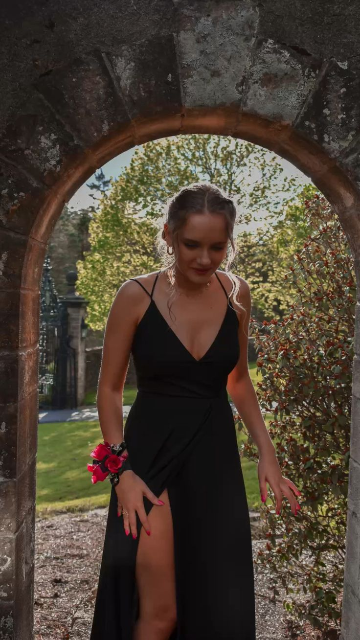 Plain Black Prom Dress