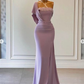 Mermaid Prom Dresses, One Shoulder Prom Dresses, Arabic Evening Dresses Y4069