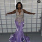 Sexy Purple Mermaid Long Prom Dresses Long Evening Dress  Y1837