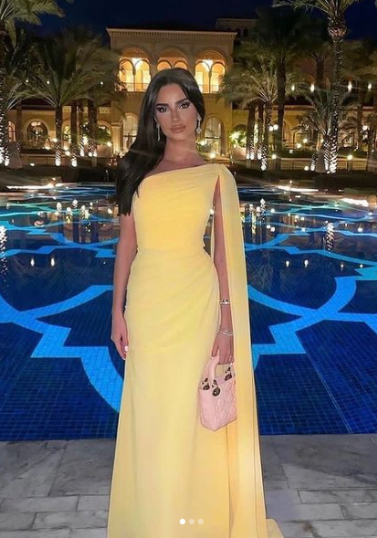 Elegant One Shoulder Chiffon Long Prom Dress Yellow Evening Dress Y7524