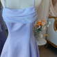 Elegant Purple Spaghetti Straps Prom Dress Fairy Formal Party Gown Evening Dress Y7554