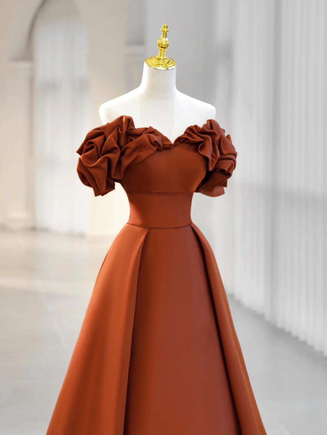 Brown Formal Evening Gown