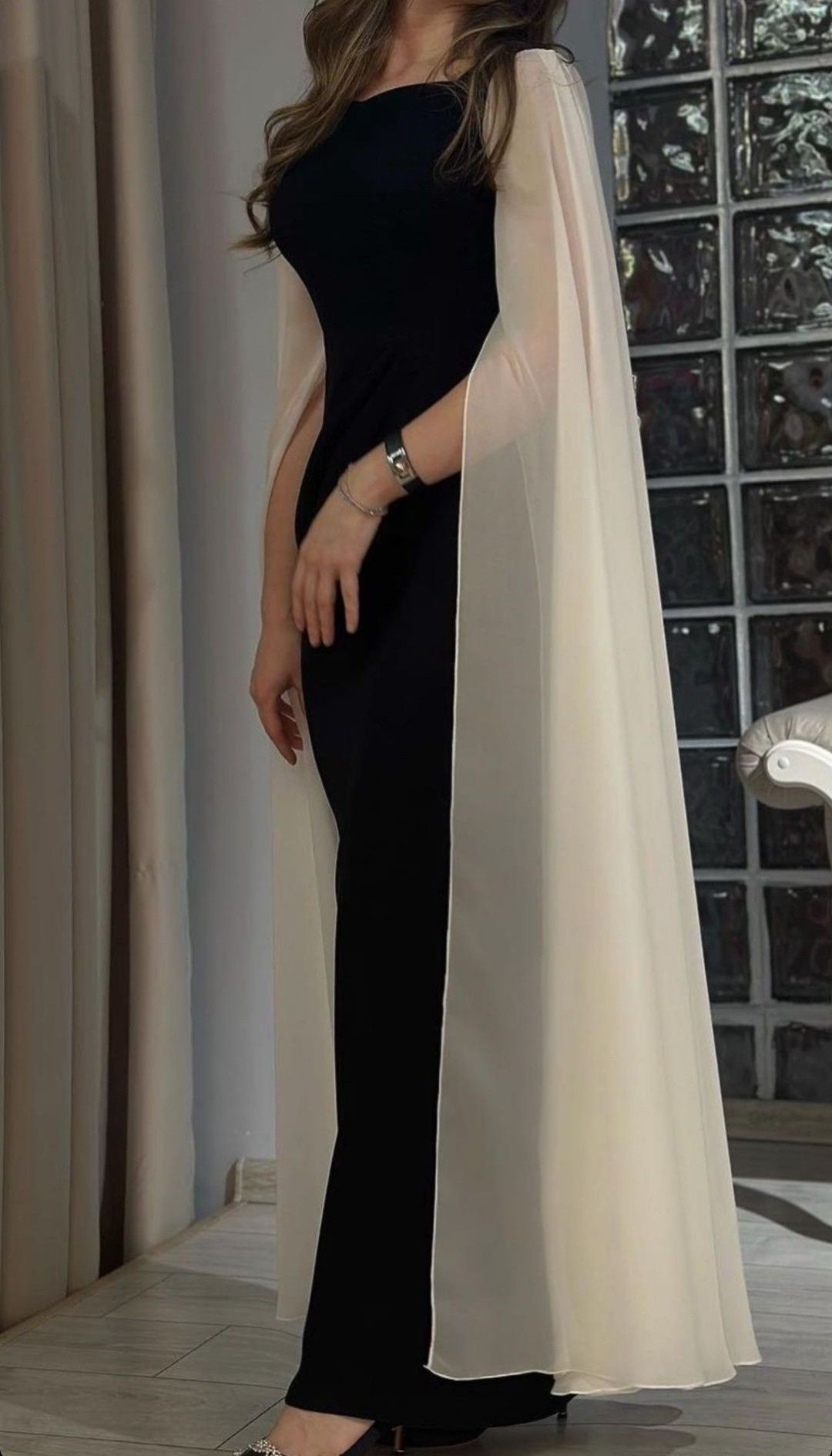 Elegant Black Floor Length Prom Dress,Formal Gown Y4645