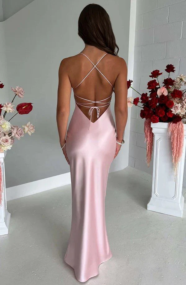 Pink Bodycon Long Prom Dress Evening Dress Y8158