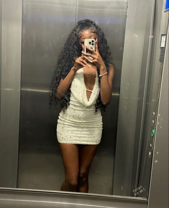 Sexy white mini store dress