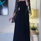 Elegant A Line Black Strapless Long Prom Dress Formal Evening Dress Y7610