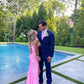 Backless Pink Prom Dress,Classy Mermaid Pink Formal Gown Y1536