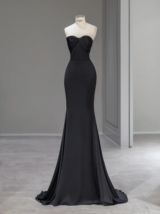 Charming Black Mermaid Prom Dress,Black Evening Dress,Pageant Dress Y4507