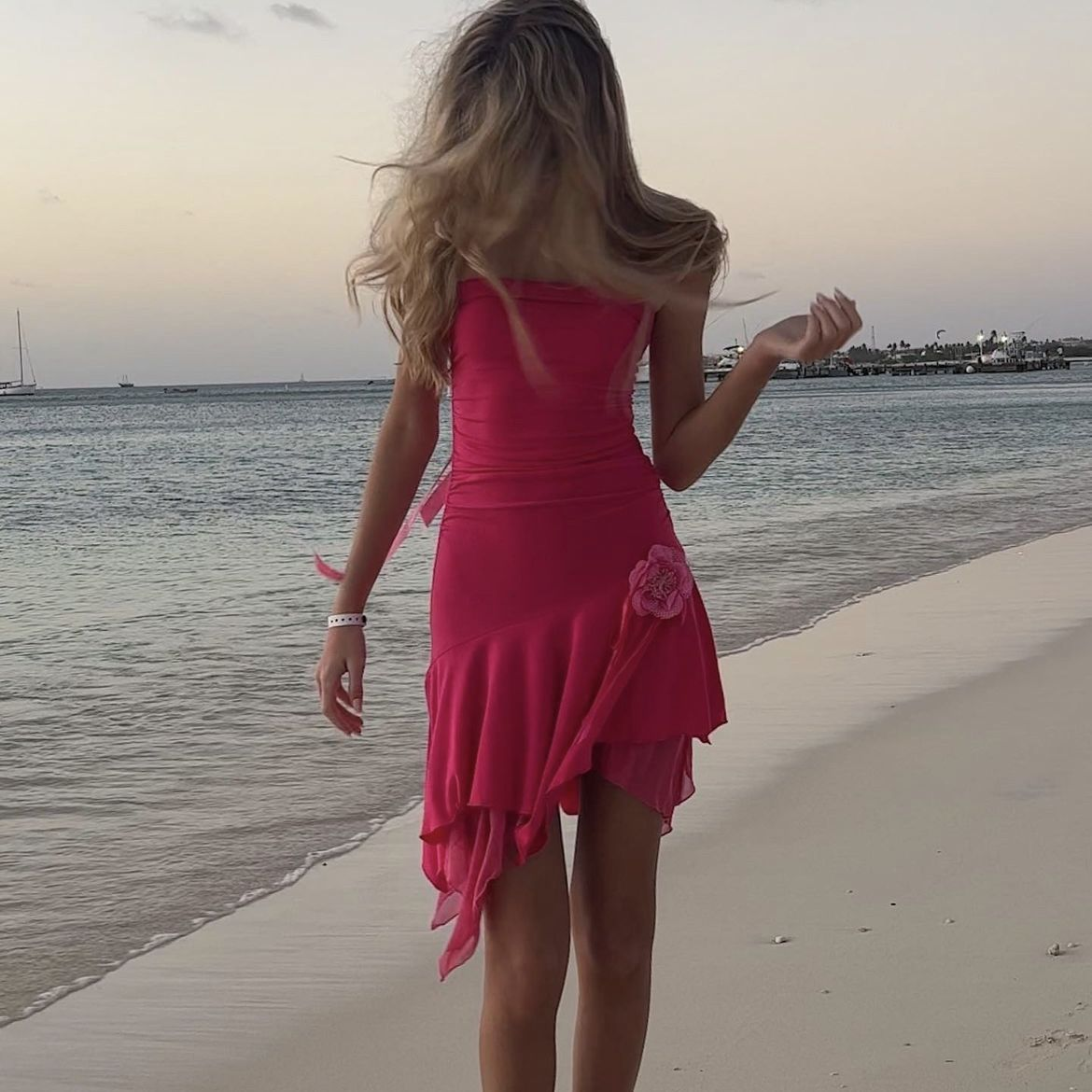 Chic Hot Pink Beach Dress,Cute Homecoming Dress Y2959 – Simplepromdress