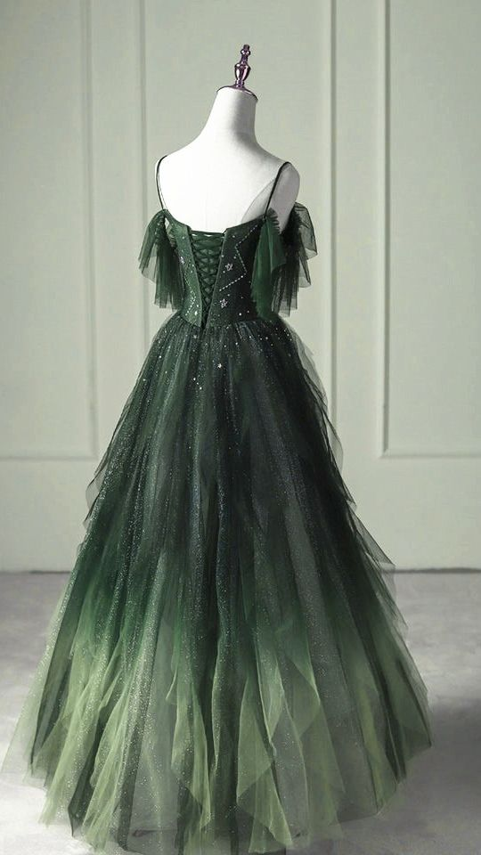 Green Ombre Prom Dress