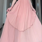 A-line V-neck Cut-out Waist Prom Dress,Summer Beach Dress Y4501