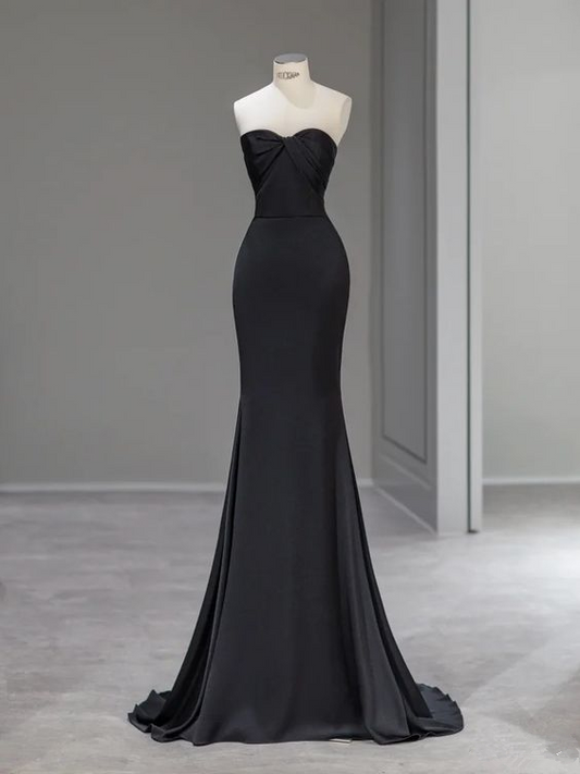 Black Mermaid Long Prom Dress,Charming Evening Dress  Y2038