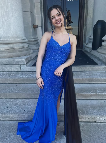 Royal Blue Mermaid Long Prom Dress,School Formal Dress Y7236