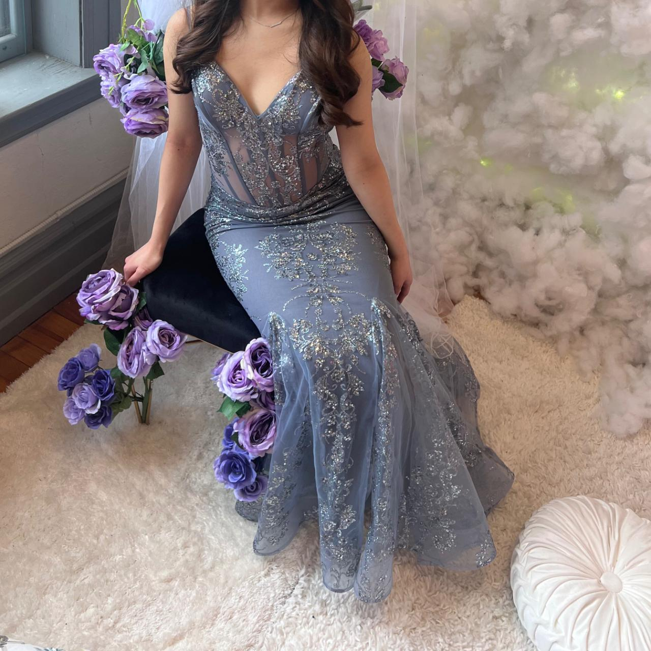 Elegant Mermaid V Neck Prom Dress,Formal Gown Y7197