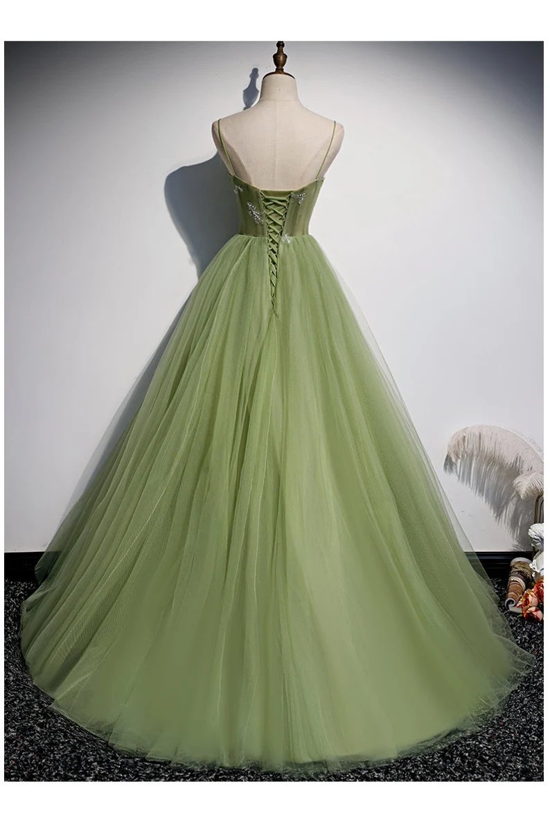 Girls Formal Evening Dress Women’s Prom Dresses Party Graduation Gowns Long Green Party Dresses Y4379