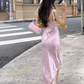 Simple Pink Prom Dress,Pink Bridesmaid Dress Y7306