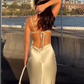 Elegant White Spaghetti Straps Mermaid Evening Dress Formal Prom Dress Y7786