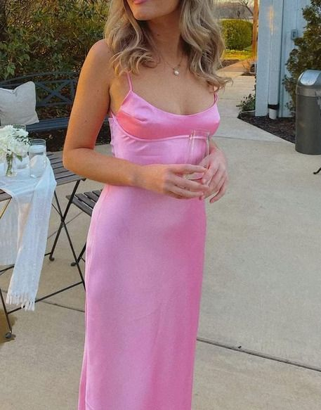 Chic Pink Sleeveless Sheath Prom Dress,Pink Formal Dress Y5285