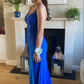 Royal Blue Mermaid Long Prom Dress,School Formal Dress Y7236