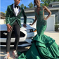 Stunning and Elegant Princess Party Wear Gown Green Prom Dresses Y6673