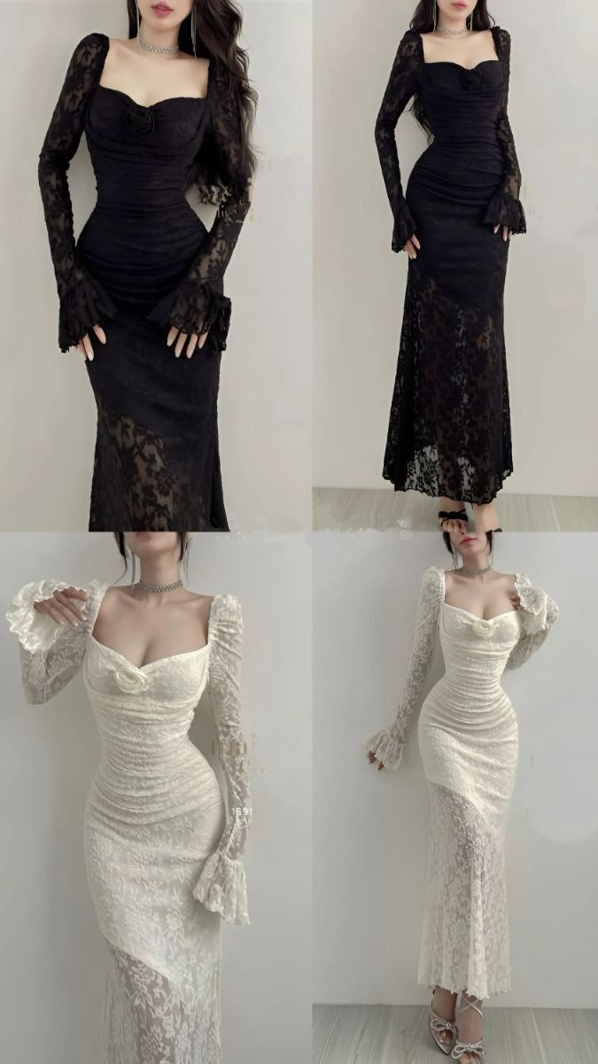 Sexy Lace Mermaid Long Prom Dress Evening Dress Y7741