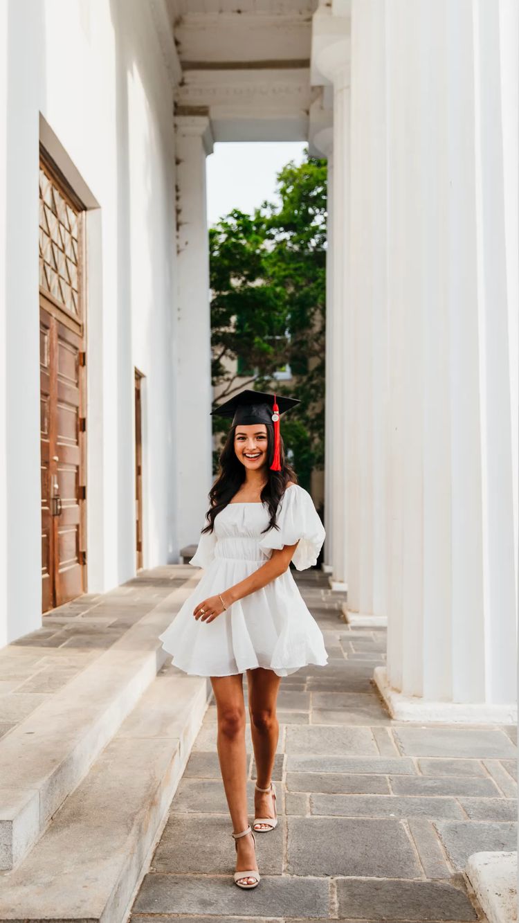 White A-line Short Graduation Dress,White Homecoming Dress  Y1843