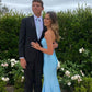 Strapless Blue Long Prom Dress,Mermaid Prom Dress Y1718