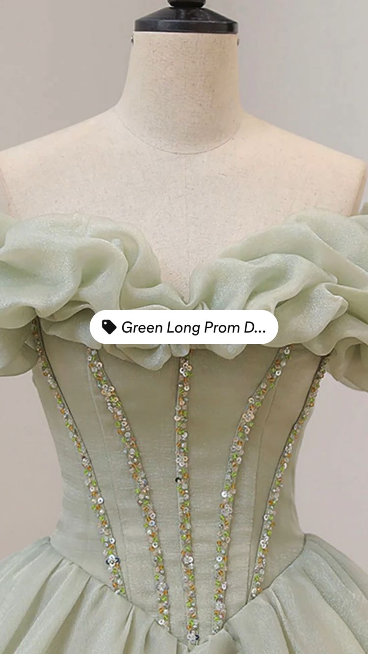 Charming Green Tulle Long Prom Dresses Generous Formal Dress  Y588