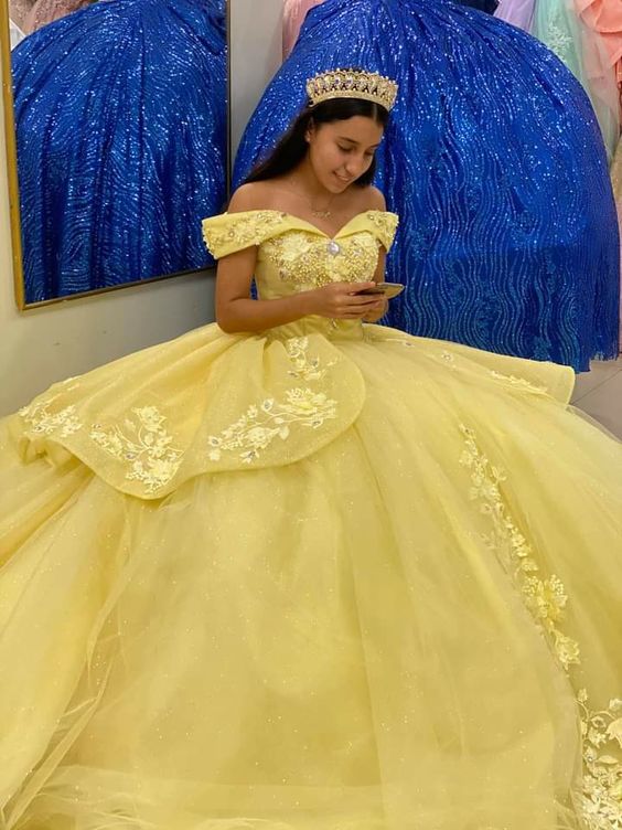 Yellow Sweet 16 Dresses