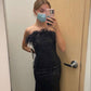 Chic Black Mermaid Prom Dress/Black Evening Dress With Feathers Y1881