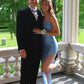 Elegant Blue Sequins Mermaid Prom Dress,Charming Evening Dress Y1707