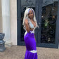 Sexy Purple Mermaid Prom Dress,Charming Evening Dress  Y1708