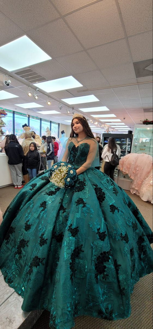 Stunning Emerald Green Quinceanera Dress,Sweet 16 Dress,Emerald Green Ball Gown Y1120