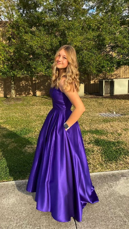 Sparkle Lilac Long Prom Dresses A-line V-neck Formal Dress Y1742 –  Simplepromdress