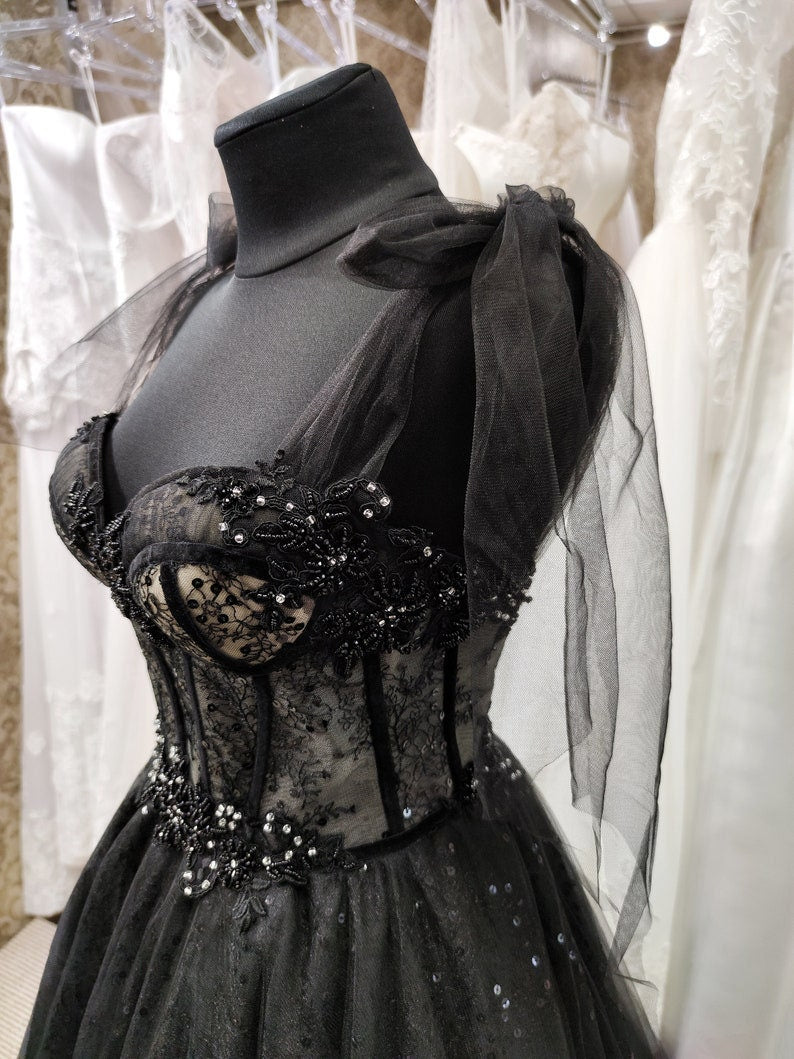 Black Corset Prom Dress